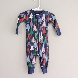 Hanna Andersson Organic Cotton Holiday Tree Zip Sleeper 3–6 Month Christmas Tree